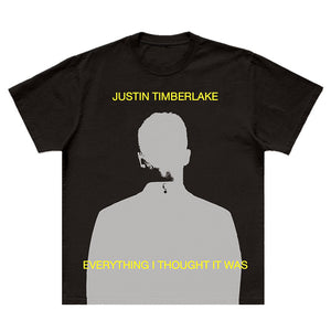 JUSTIN TIMBERLAKE BLACK SILHOUETTE TEE