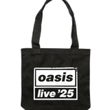 OASIS LOGO LIVE 25 TOTE BAG BLACK