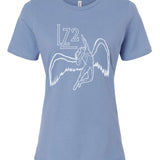 LED ZEPPELIN WOMENS LIGHT BLUE LOGO TEE