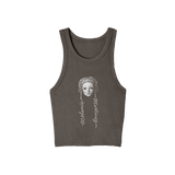 MALANIE RIBBED BLACK TANK TOP