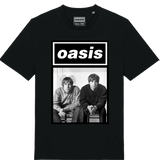 OASIS WONDERWALL PHOTO LIVE 25 WORLD TOUR T-SHIRT BLACK