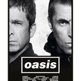 OASIS HALF FACES LIVE 25 WORLD TOUR POSTER