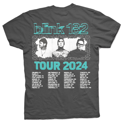 Image of BLINK 182 CHARCOAL TEE