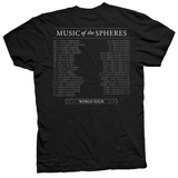 Playera Coldplay Jet Set Planets/Tour Black