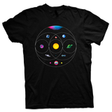 Playera Coldplay Planets/Tour Black