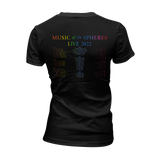 Playera Coldplay Planets/Tour Black (Mujer)