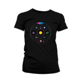 Playera Coldplay Planets/Tour Black (Mujer)